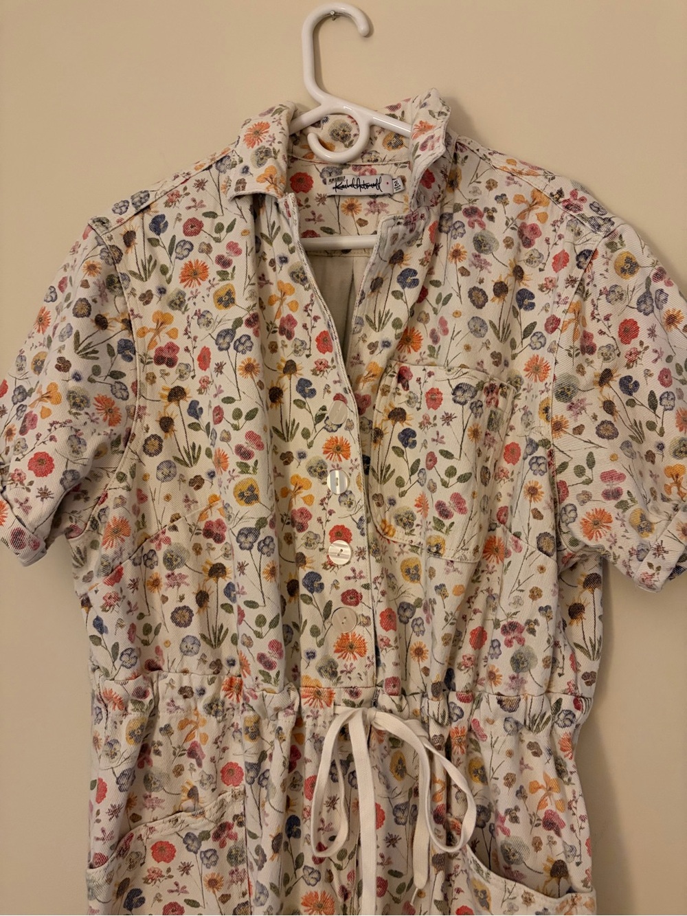 Rachel Antonoff Matthew Jumpsuit Pressed Florals Size 2X